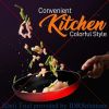 15-Piece Nonstick Kitchen Cookware Set Colorful Heat Resistant Lacquer w/Saucepot, Frying Pans , Oven Pot, Lids, 5 Utensil
