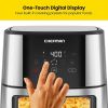 Easy-View Air Fryer – 8 Qt Family Size with Viewing Window, One-Touch Digital Control with 4 Presets