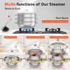 3 Tier Steamer Cooker Steam Pot Set Kitchen Stainless Steel Cookware Hot Pot