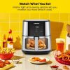 Easy-View Air Fryer – 8 Qt Family Size with Viewing Window, One-Touch Digital Control with 4 Presets