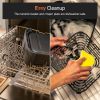 Air Fryer TurboBlaze 6Qt, 9-in-1 Airfryer, 5 Speeds Dry, Roast, Proof, 15-MINS In-App Recipes, Compact, Quickly Cook