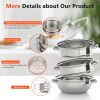 3 Tier Steamer Cooker Steam Pot Set Kitchen Stainless Steel Cookware Hot Pot