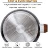 15 Pcs Pots and Pans Set Non Stick Black Induction Kitchen Cookware Sets, Healthy Non-toxic Hammered Cooking Pans Set