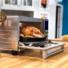 Air Fryer, 12-in-1,30-QT XL Capacity, 50°-500°F Temperature Controls, Top and Bottom Heater Adjustments 0%-100%,Stainless Steel